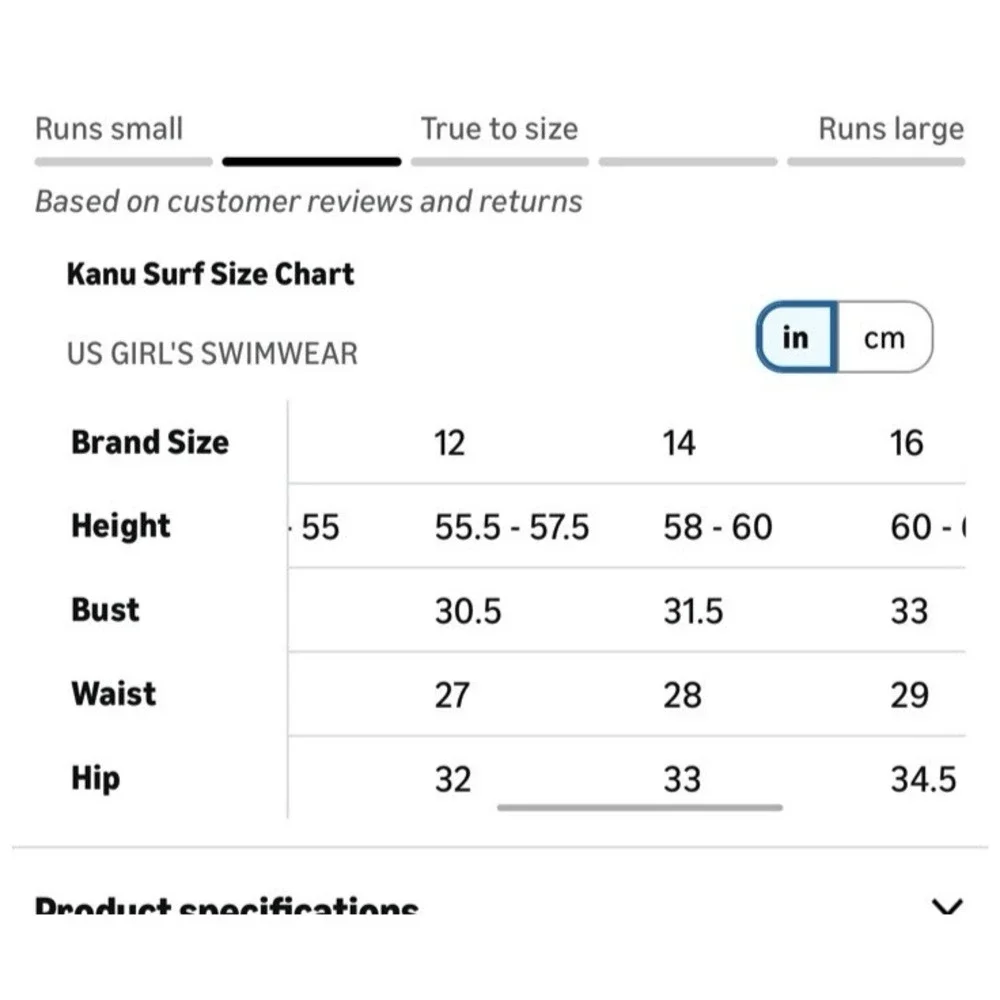 Kanu‎ Surf Girls' Jasmine Beach Sport Halter One Piece Swimsuit, Multi Sz 14